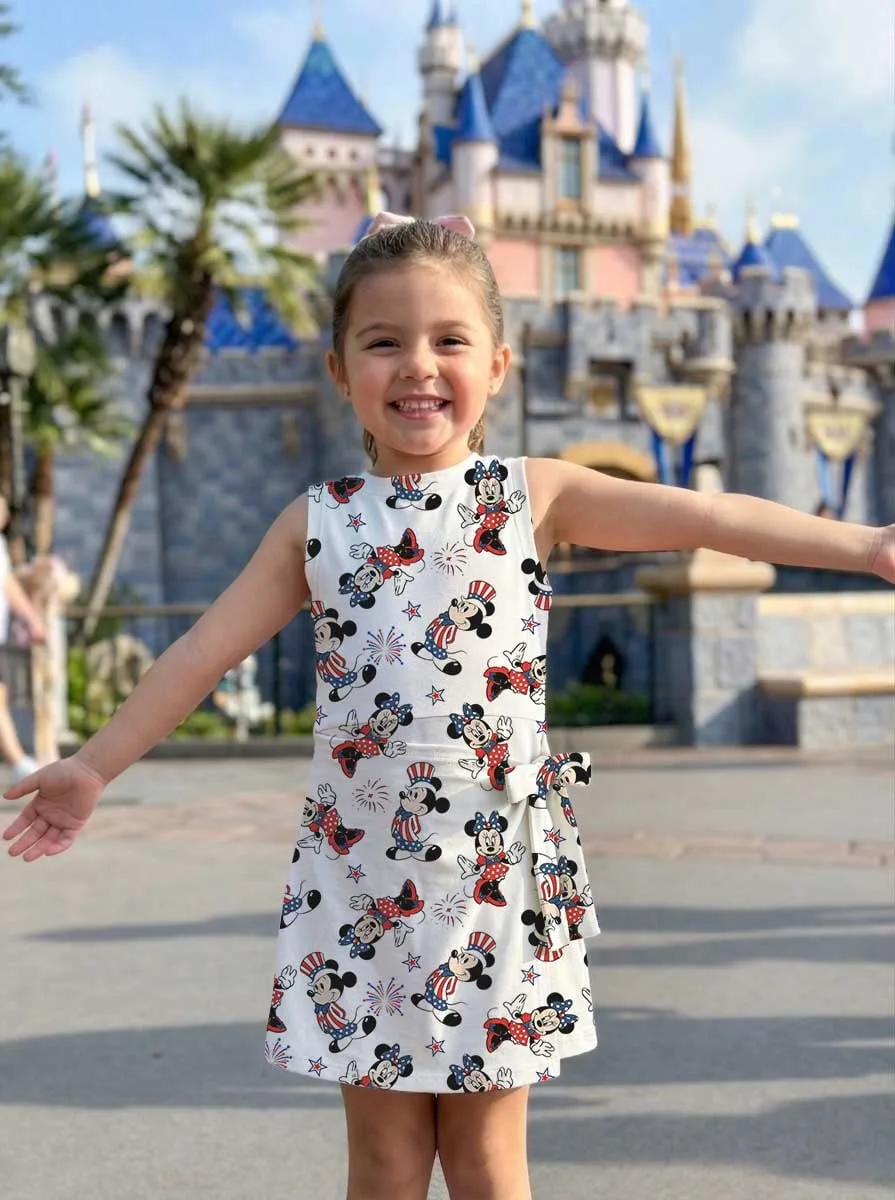 Girls Patriotic Mickey Tennis Dress Skirt, Family Matching Independence Day Outfit - Image 7