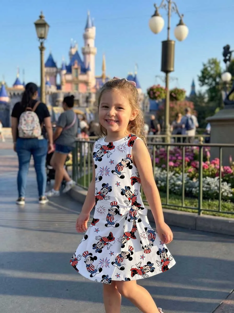 Girls Patriotic Mickey Tennis Dress Skirt, Family Matching Independence Day Outfit - Image 9