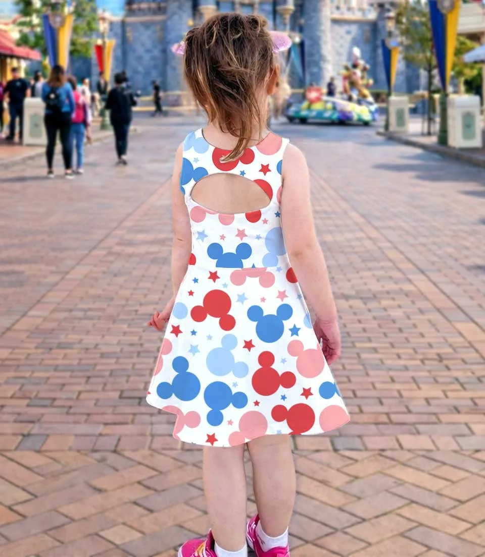 Women's Patriotic Mickey Activewear Set, 4th Of July Athletic Dress & Skort Outfit, Mommy & Me Family Matching - Image 4
