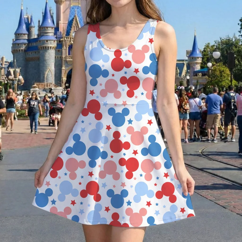 Disney Mickey Icon 4th of July Mommy & Me Dress, Mama Mini Family Matching Outfit - Image 5