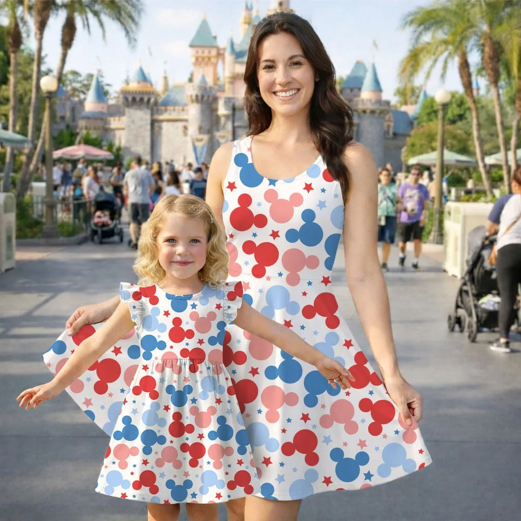 Disney Mickey Icon 4th of July Mommy & Me Dress, Mama Mini Family Matching Outfit - Image 2