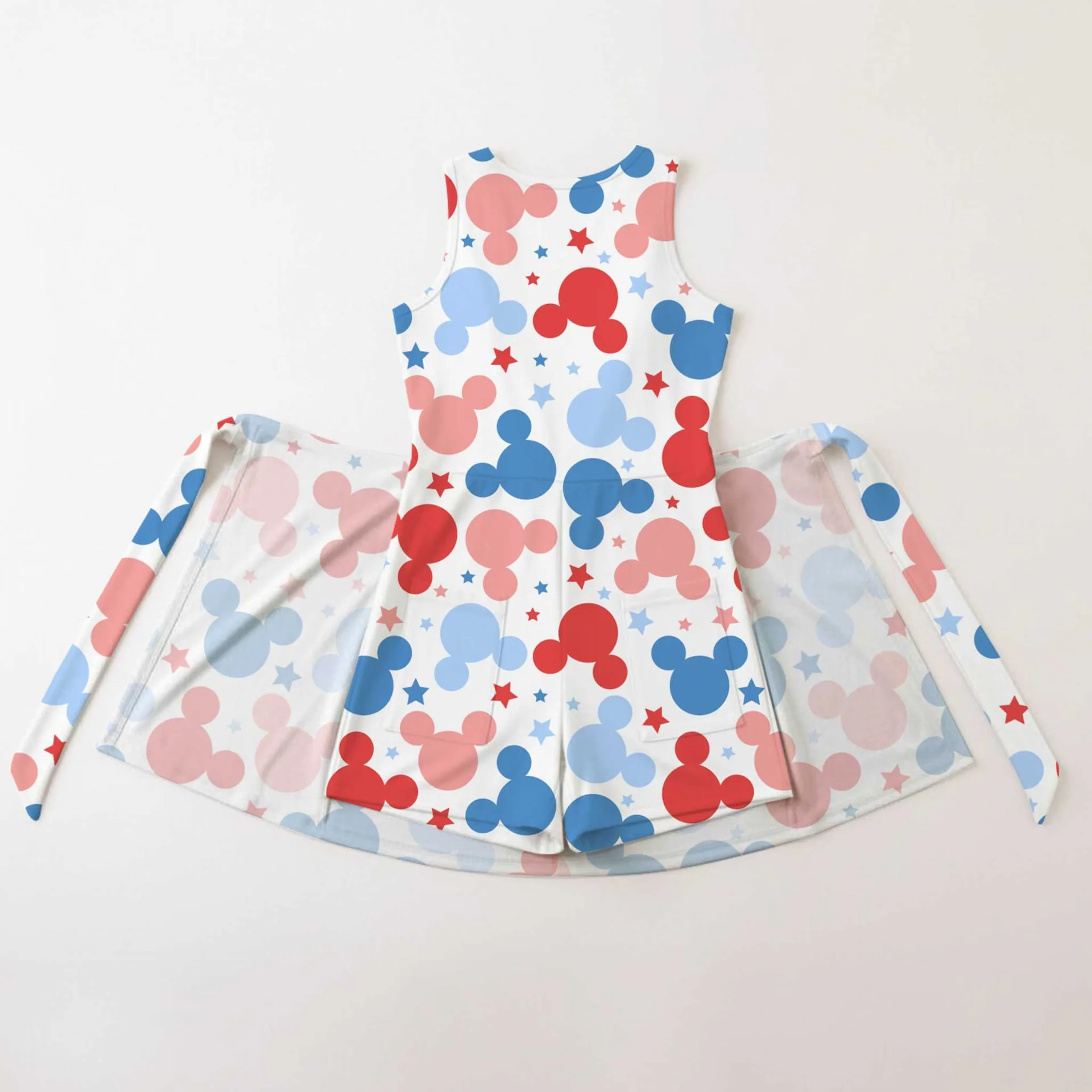 Girls Mickey Icons 4th Of July Tennis Dress Skirt, Family Matching Patriotic Outfit - Image 9