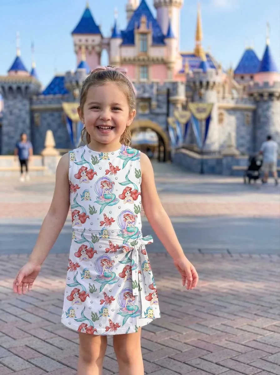 Girls Ariel Friends Tennis Dress Skirt, Family Matching Disney Princess Outfit - Image 8