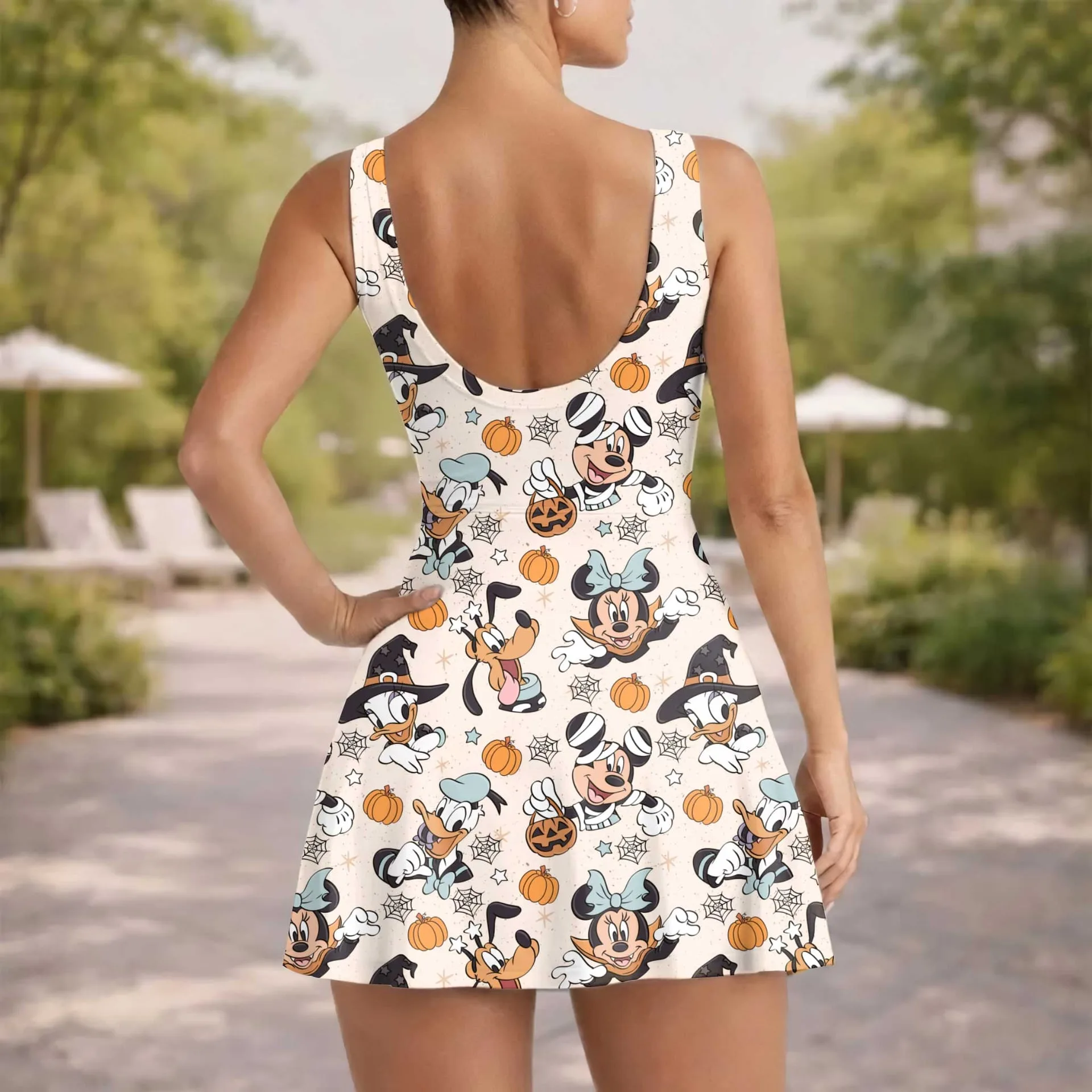 Girls Mickey Friends Halloween Tennis Dress Skirt, Family Matching Disney Outfit - Image 5