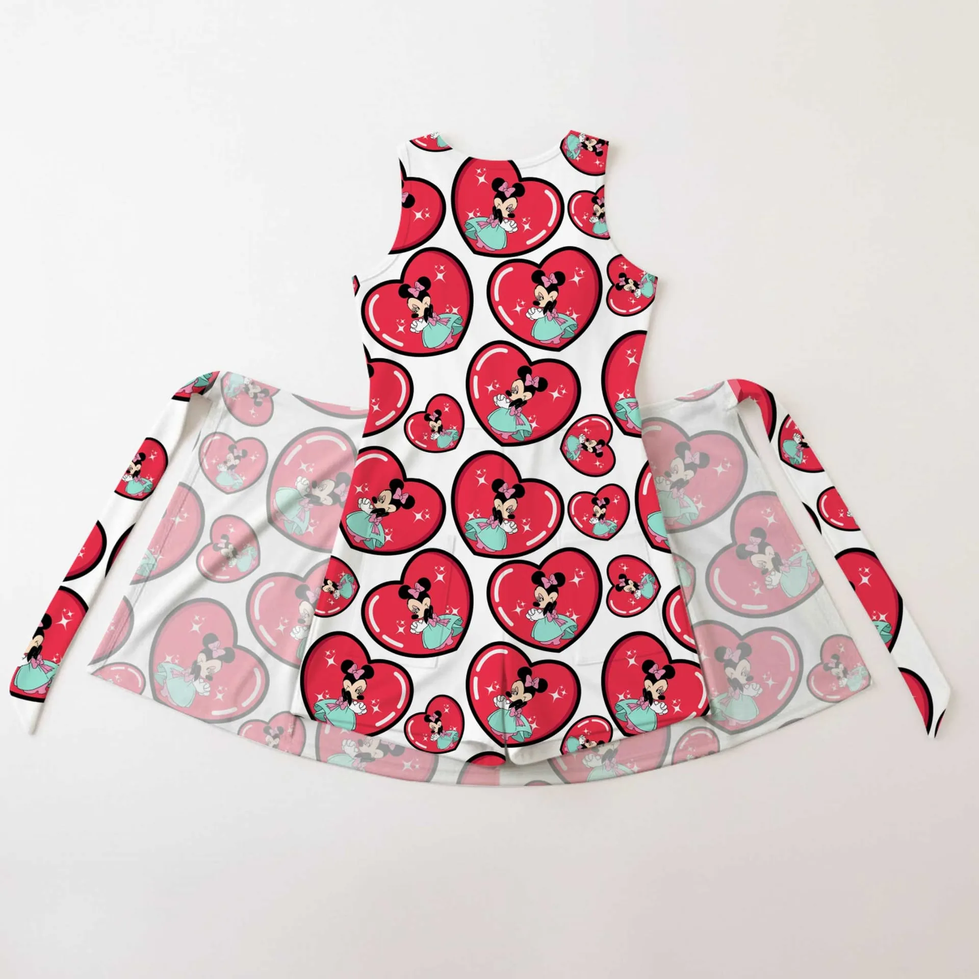 Girls Minnie Mouse Heart Tennis Dress Skirt, Family Matching Disney Outfit - Image 2