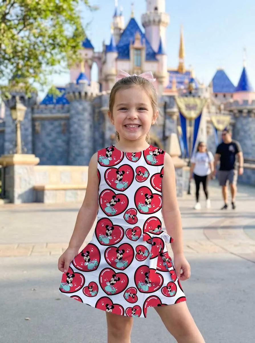 Girls Minnie Mouse Heart Tennis Dress Skirt, Family Matching Disney Outfit - Image 6