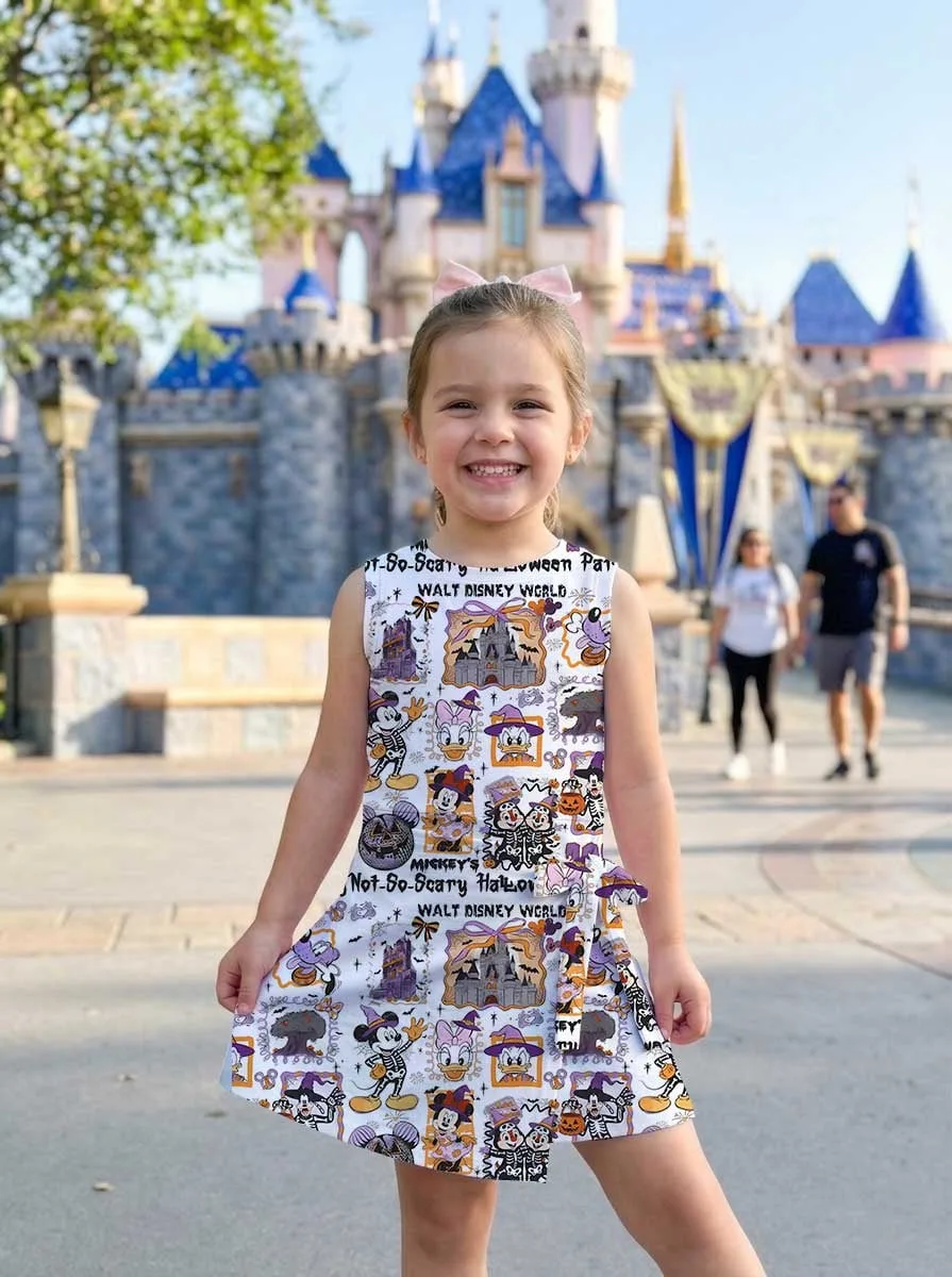 Girls Disney Halloween Portrait Tennis Dress Skirt, Family Matching Disney Outfit - Image 6