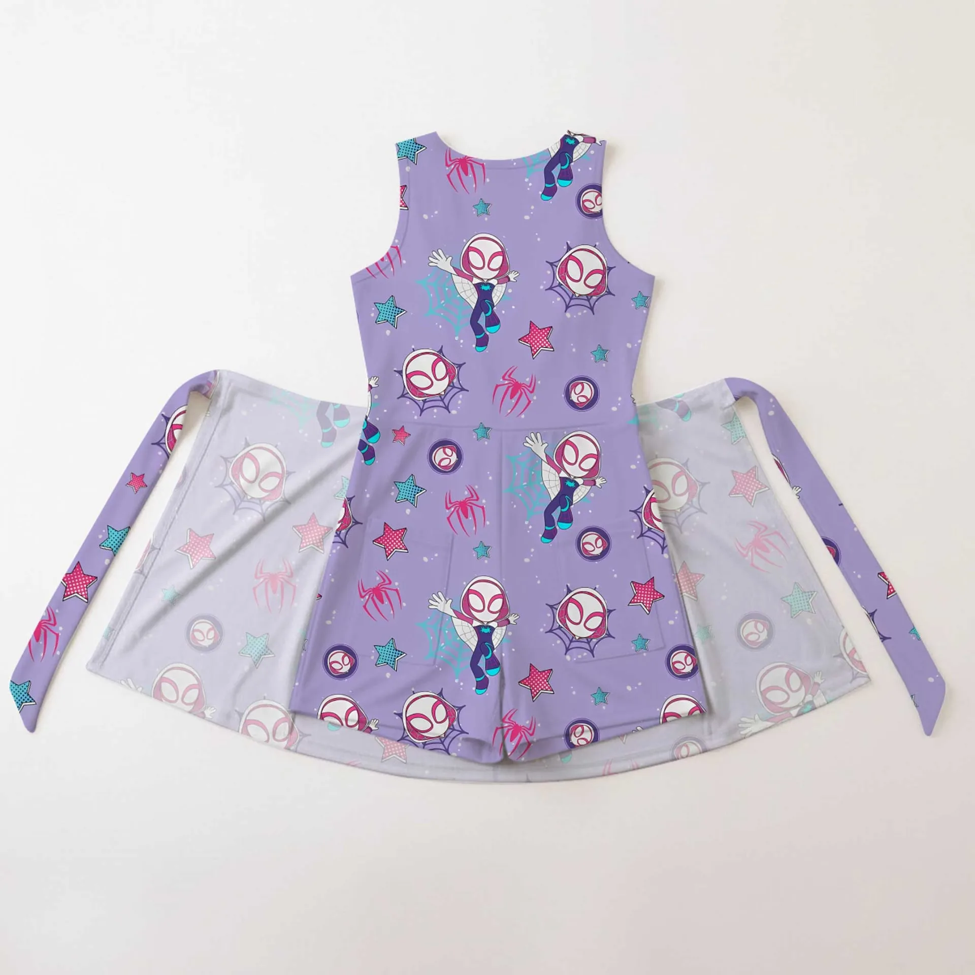 Girls Ghost Spider Tennis Dress Skirt, Family Matching Marvel Outfit - Image 2