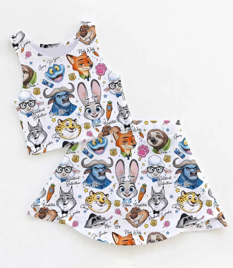 Women's Judy Hopps Athletic Dress Set, Zootopia Inspired Family Matching Outfit