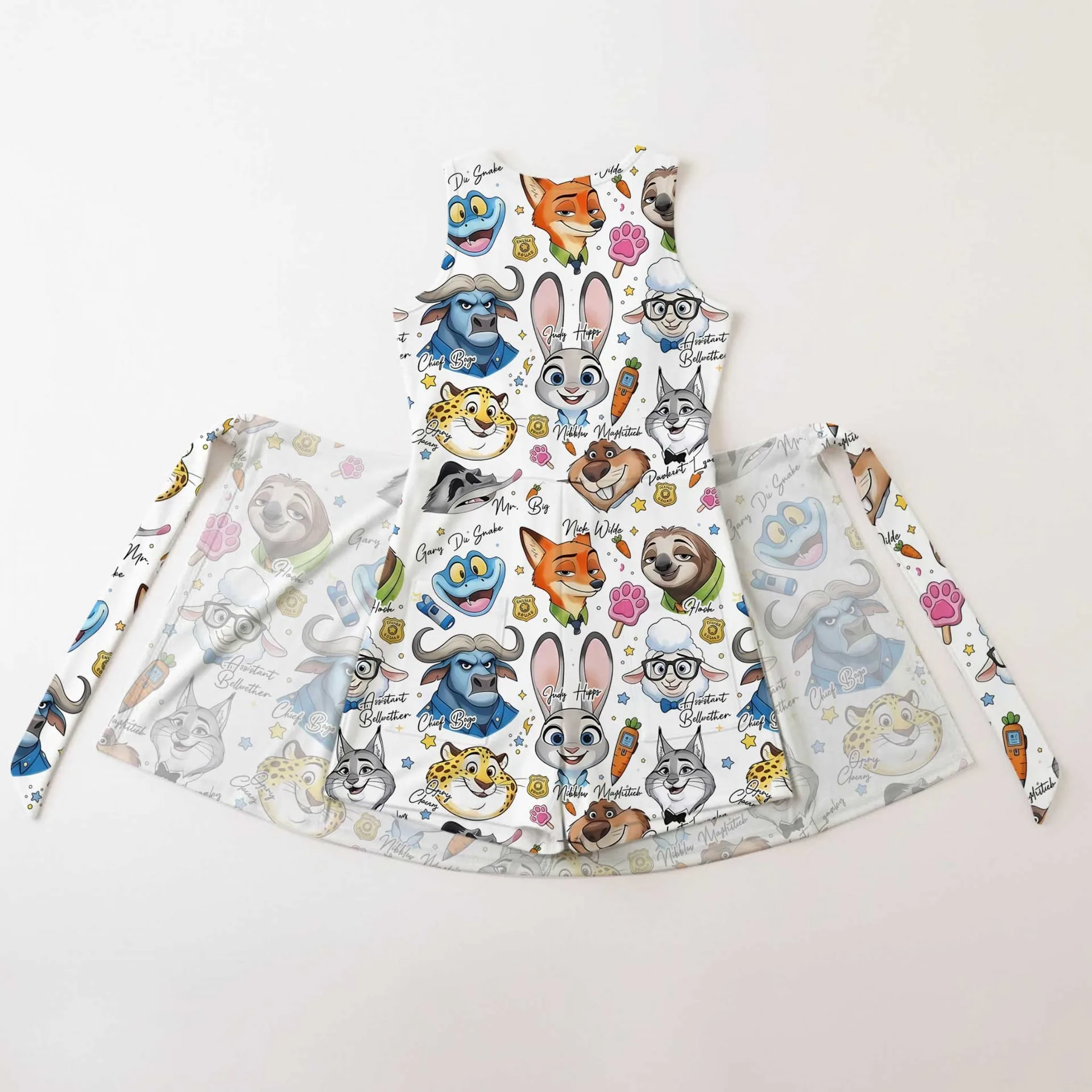 Girls Zootopia Characters Tennis Dress Skirt, Family Matching Disney Outfit - Image 2