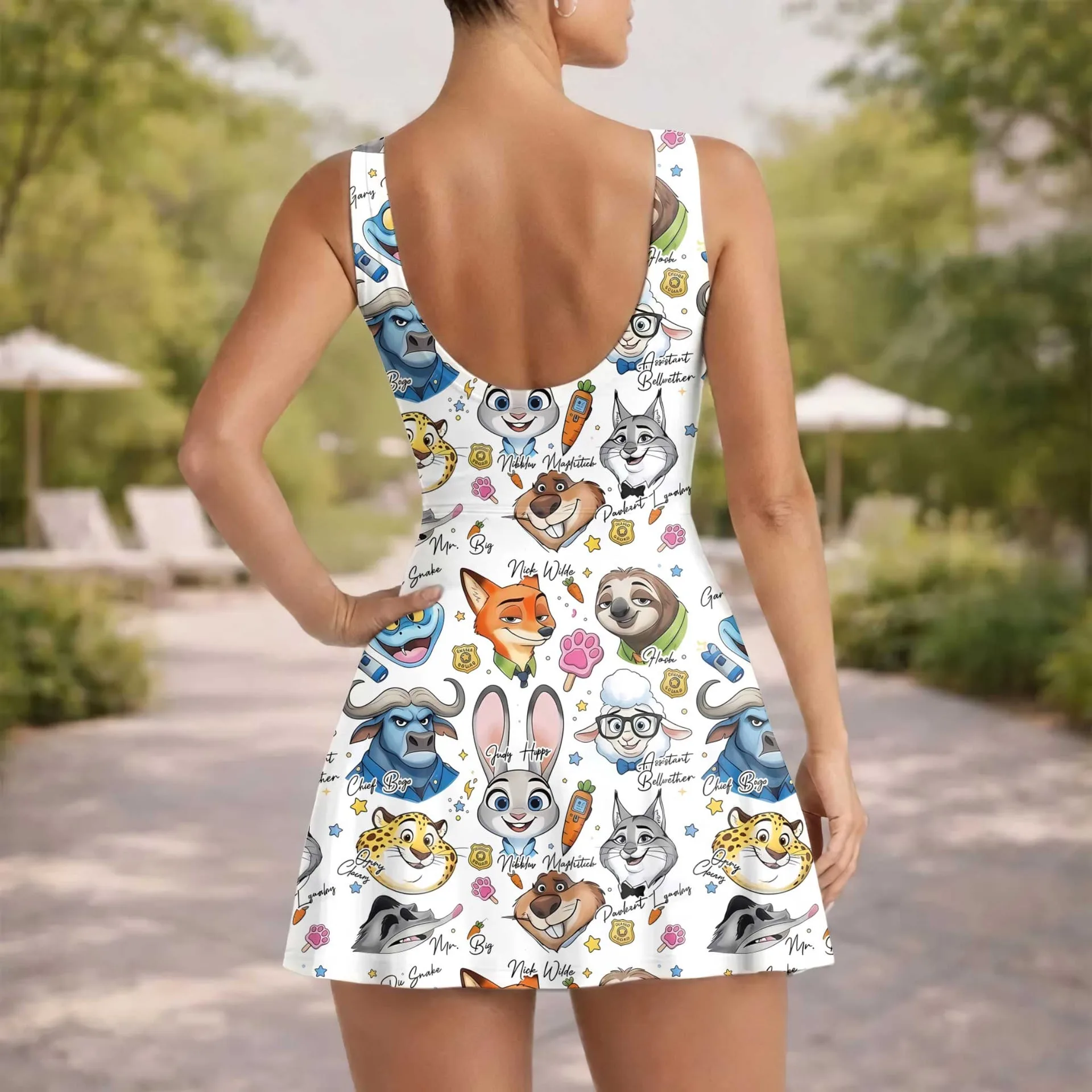 Girls Zootopia Characters Tennis Dress Skirt, Family Matching Disney Outfit - Image 5