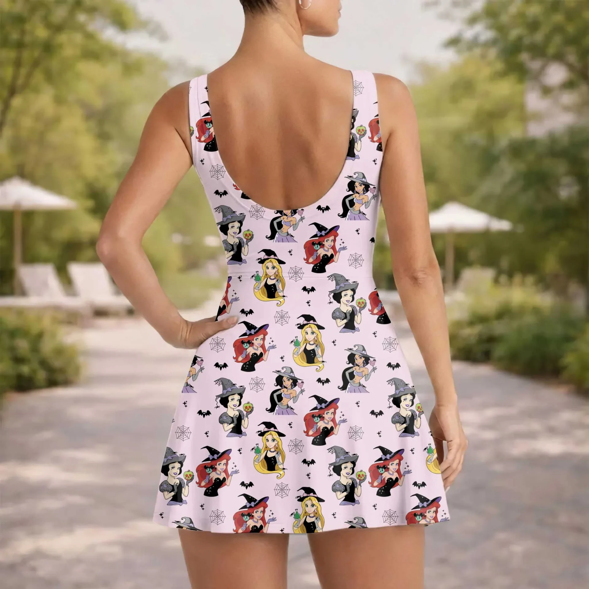 Girls Disney Princess Halloween Tennis Dress Skirt, Family Matching Disney Outfit - Image 5