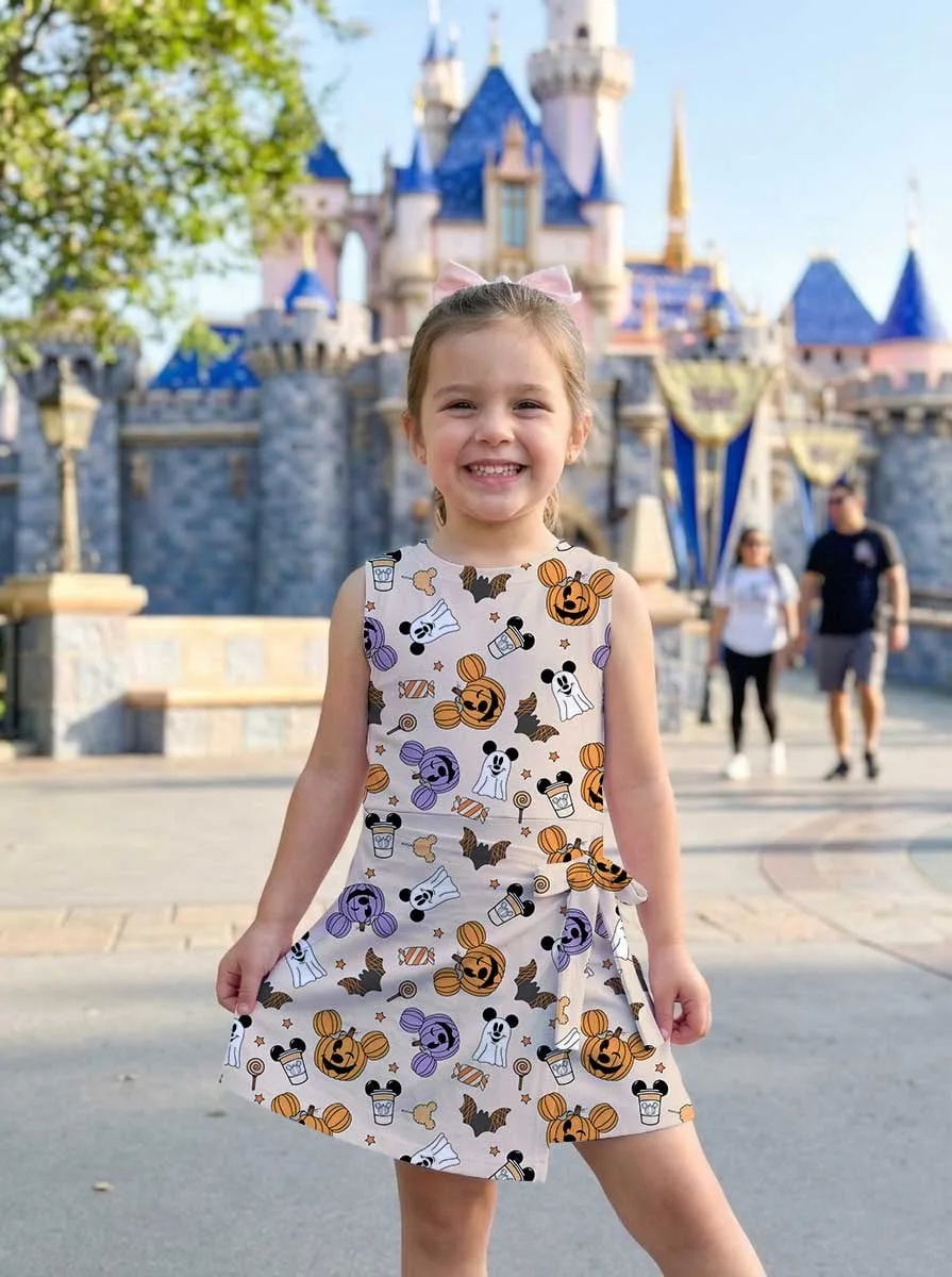Girls Mickey Pumpkin Tennis Dress Skirt, Family Matching Halloween Outfit - Image 6