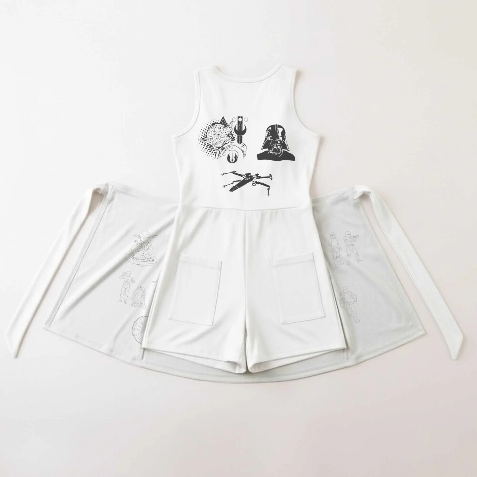 Girls Minimalist Star Wars Tennis Dress Skirt, Family Matching Galaxy Outfit - Image 2