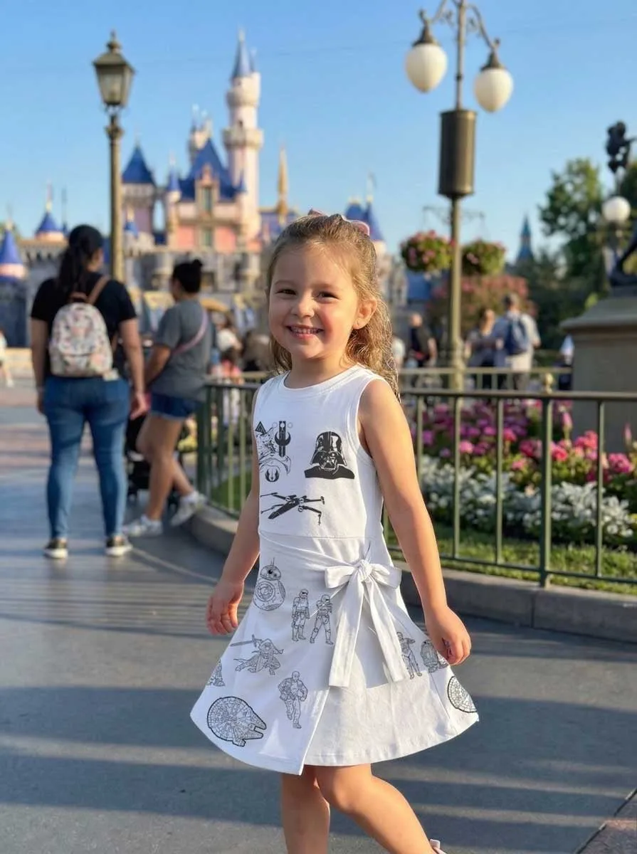 Girls Minimalist Star Wars Tennis Dress Skirt, Family Matching Galaxy Outfit - Image 9