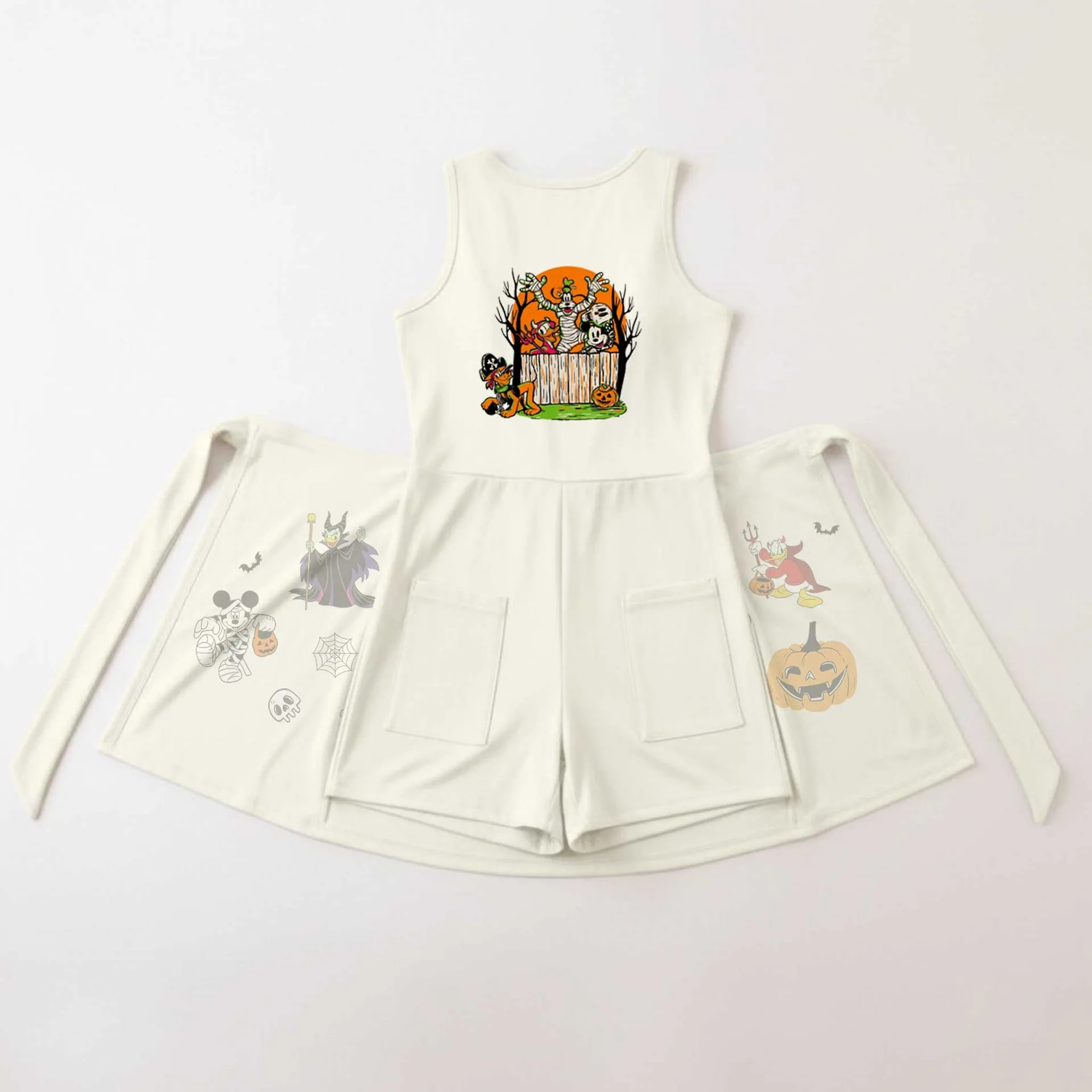 Girls Pumpkin Mickey and Friends Tennis Dress Skirt, Halloween Matching Outfit - Image 2