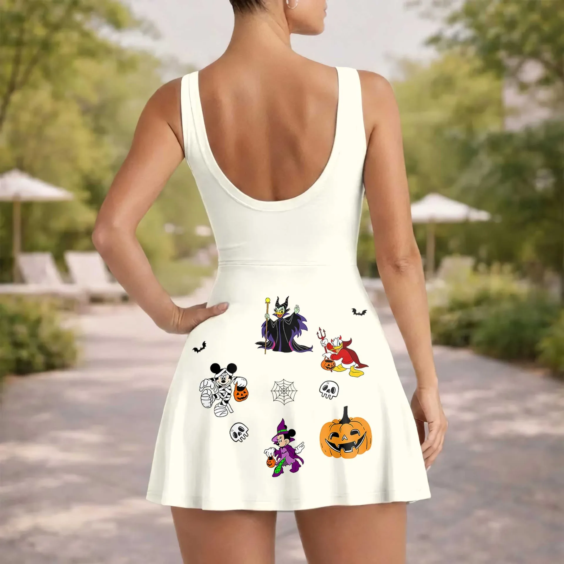 Girls Pumpkin Mickey and Friends Tennis Dress Skirt, Halloween Matching Outfit - Image 5