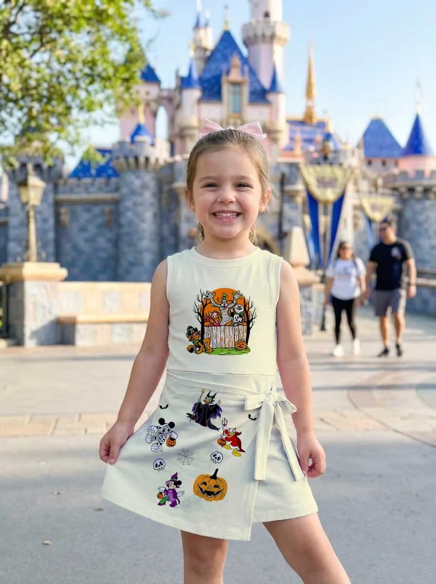 Girls Pumpkin Mickey and Friends Tennis Dress Skirt, Halloween Matching Outfit - Image 6