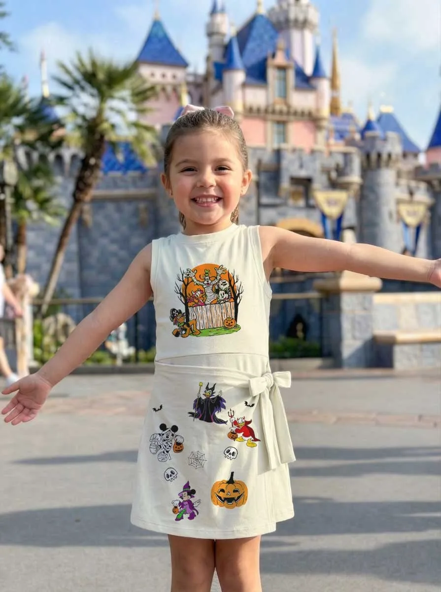 Girls Pumpkin Mickey and Friends Tennis Dress Skirt, Halloween Matching Outfit - Image 7