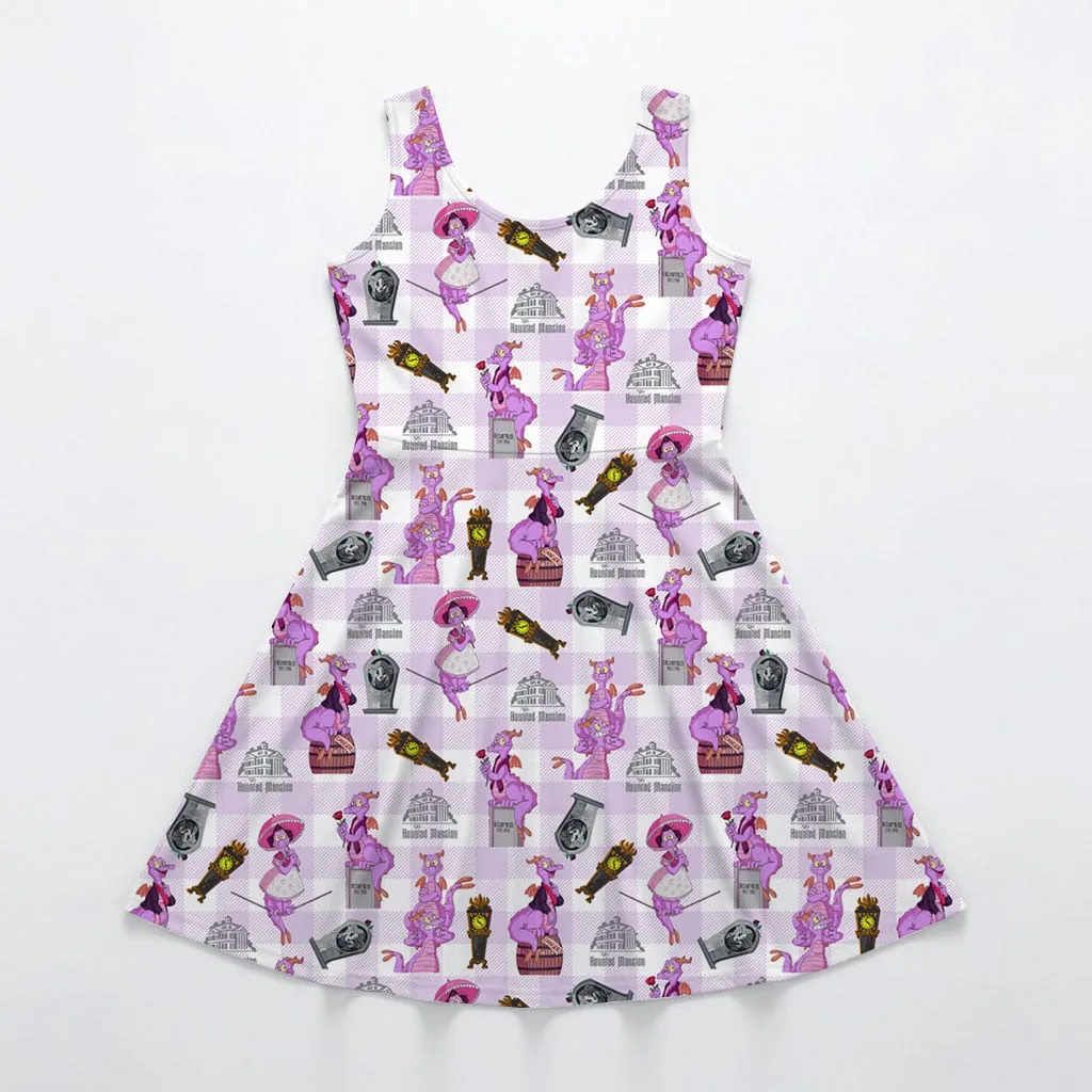 Figment Purple Plaid Mommy & Me Dress, Mama Mini Disney Matching Outfit - Image 3