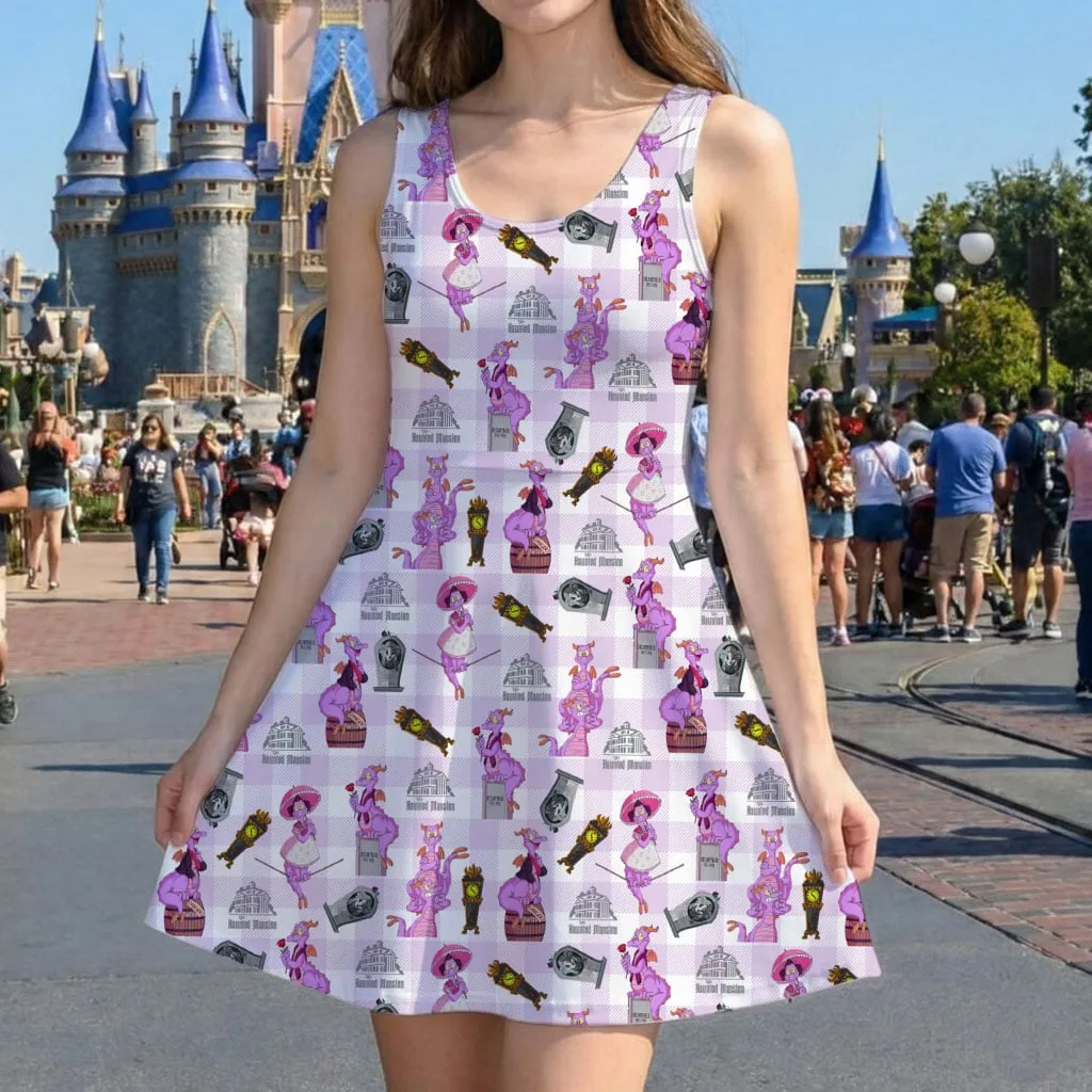 Figment Purple Plaid Mommy & Me Dress, Mama Mini Disney Matching Outfit - Image 5