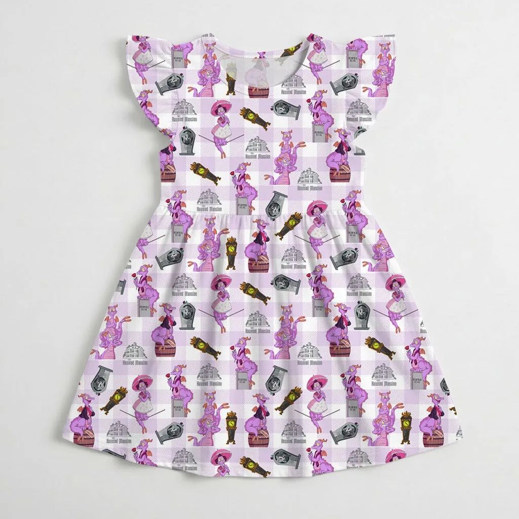 Figment Purple Plaid Mommy & Me Dress, Mama Mini Disney Matching Outfit - Image 4
