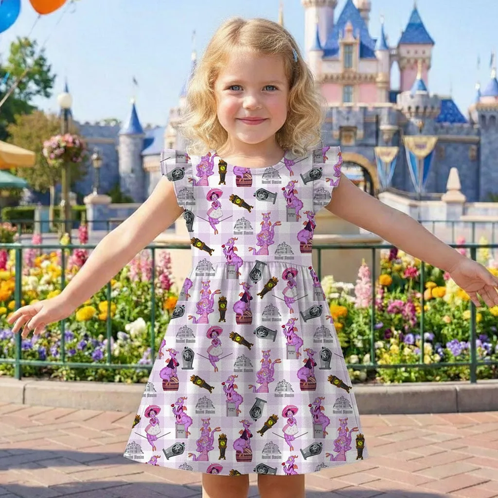 Figment Purple Plaid Mommy & Me Dress, Mama Mini Disney Matching Outfit - Image 7