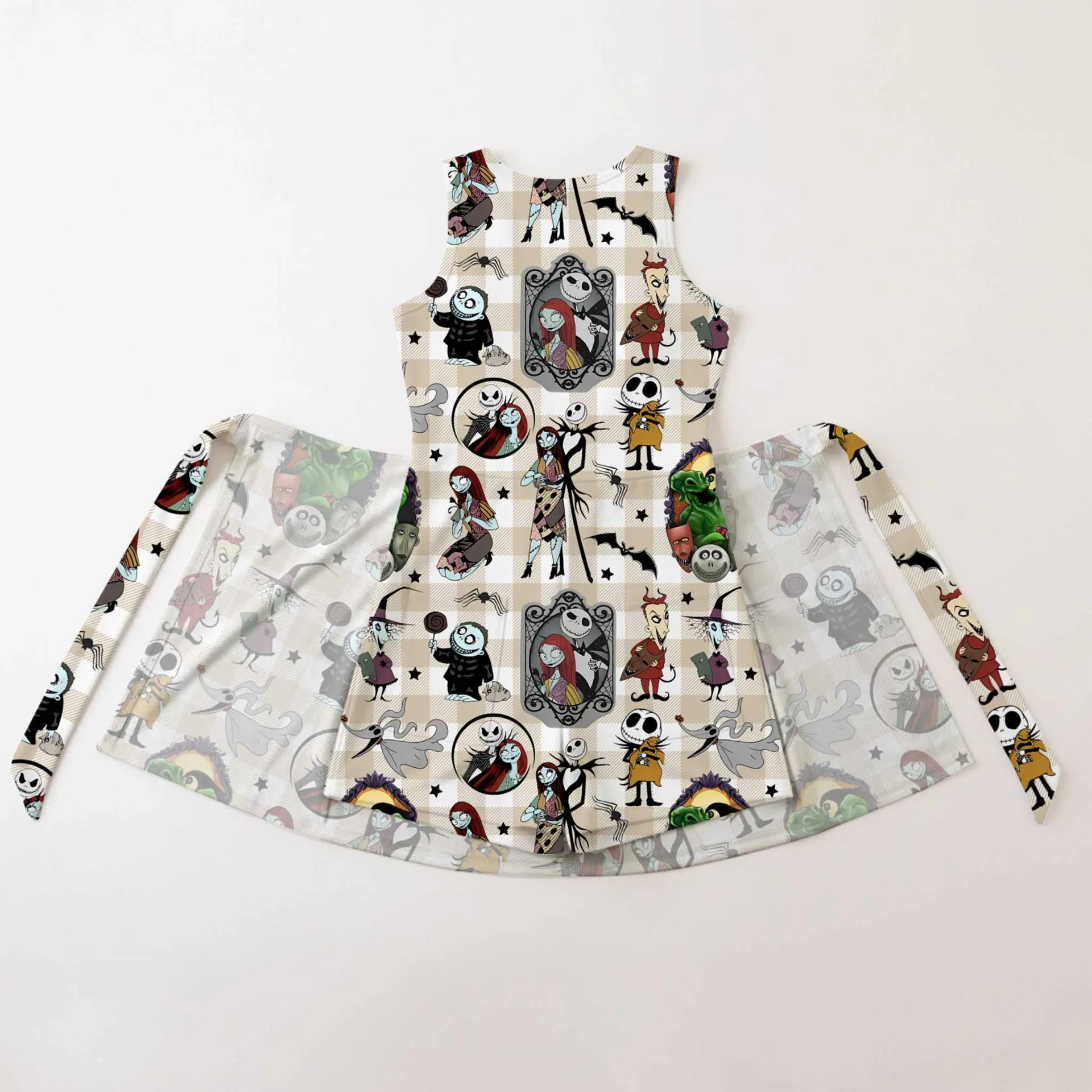 Girls Nightmare Before Christmas Tennis Dress Skirt, Family Matching Disney Halloween Outfit - Image 2