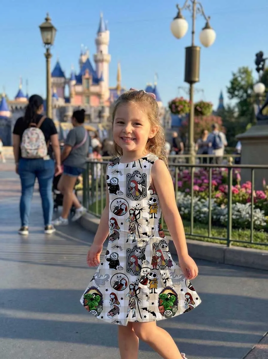 Girls Nightmare Before Christmas Tennis Dress Skirt, Family Matching Disney Halloween Outfit - Image 9