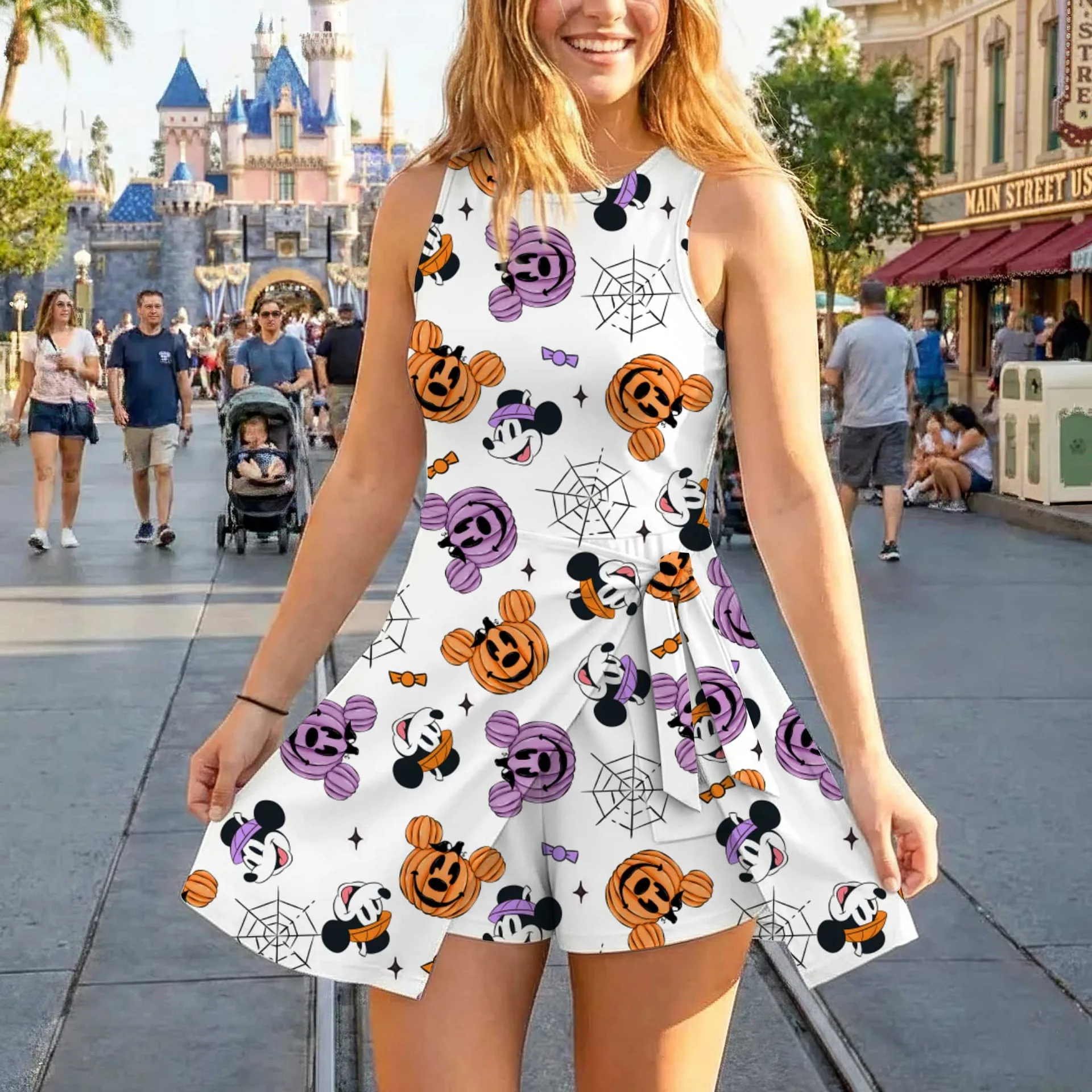 Girls Halloween Mickey Minnie Tennis Dress Skirt, Family Matching Disney Outfit - Image 8
