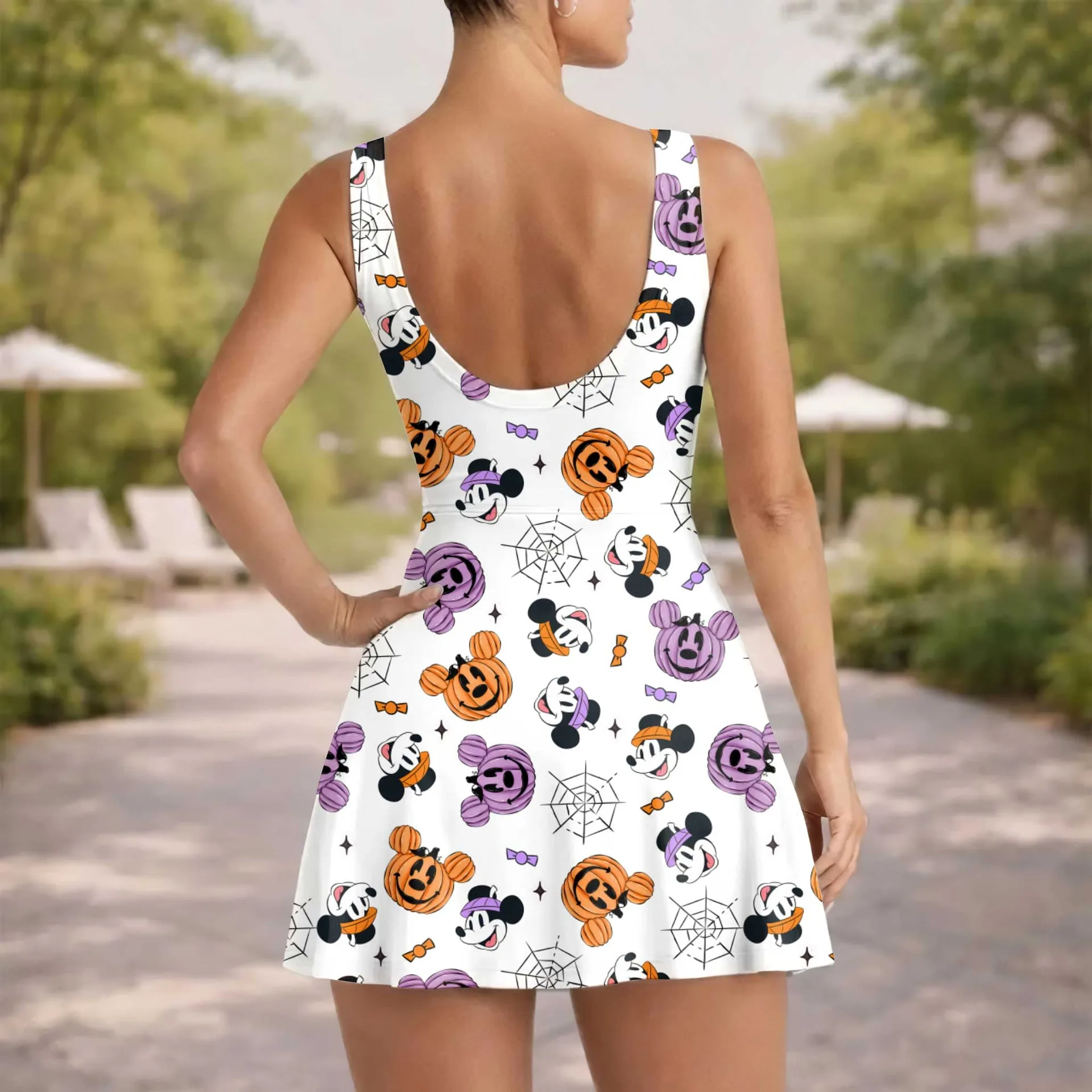 Girls Halloween Mickey Minnie Tennis Dress Skirt, Family Matching Disney Outfit - Image 6