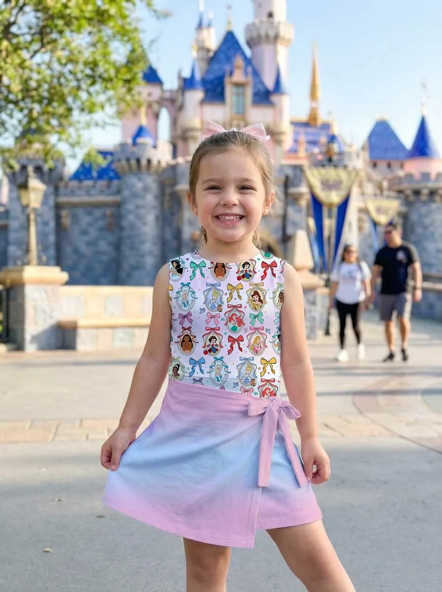 Girls Pastel Disney Princess Tennis Dress Skirt, Family Matching Disney Outfit - Image 6