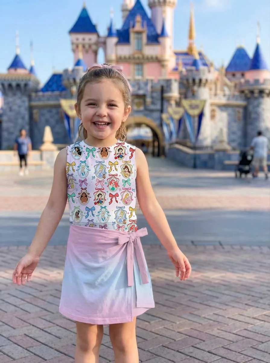 Girls Pastel Disney Princess Tennis Dress Skirt, Family Matching Disney Outfit - Image 8