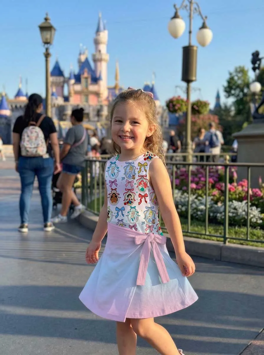 Girls Pastel Disney Princess Tennis Dress Skirt, Family Matching Disney Outfit - Image 9