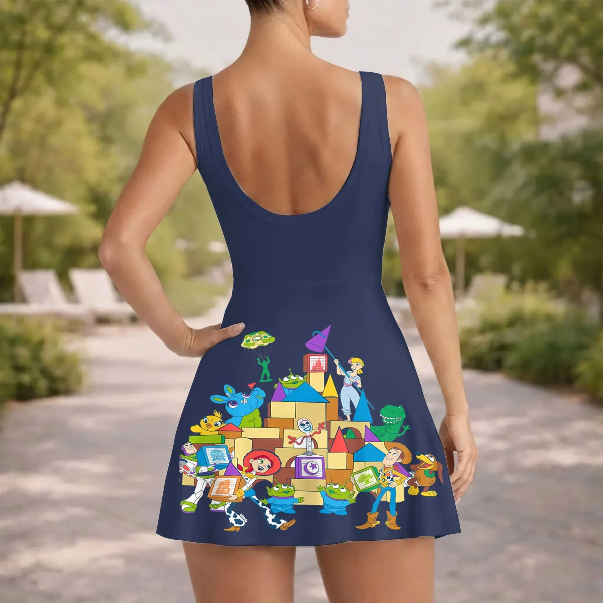 Girls Toy Story Castle Adventure Tennis Dress Skirt, Family Matching Disney Outfit - Image 5