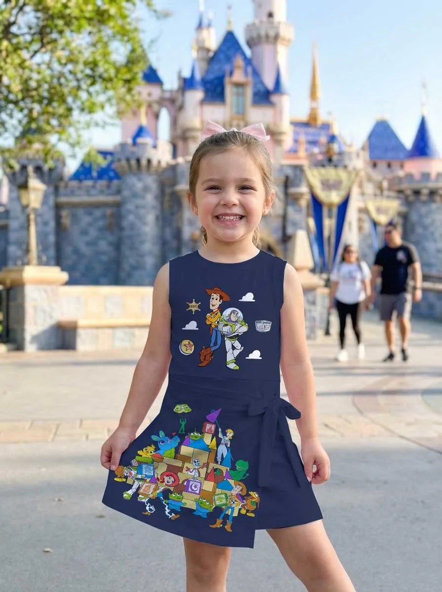 Girls Toy Story Castle Adventure Tennis Dress Skirt, Family Matching Disney Outfit - Image 6