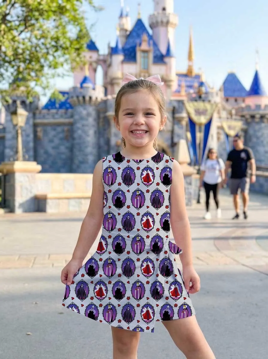 Girls Disney Villains Mirror Tennis Dress Skirt, Family Matching Disney Outfit - Image 6