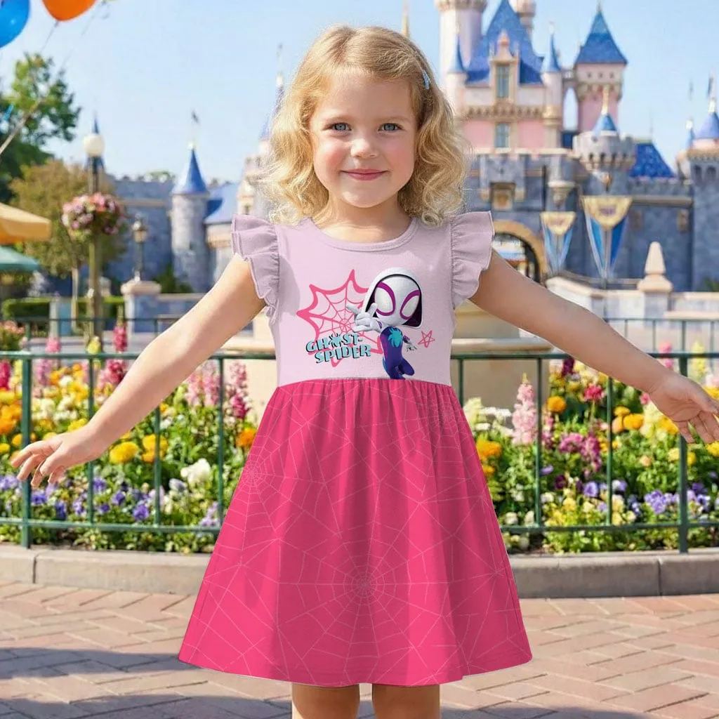 Marvel Ghost Spider Mommy & Me Dress, Mama Mini Superhero Matching Outfit - Image 8