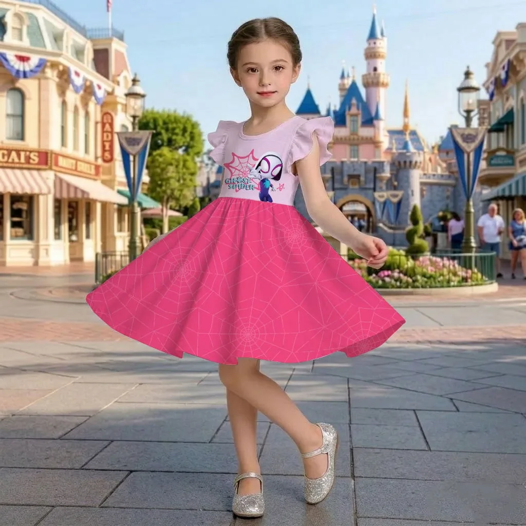 Marvel Ghost Spider Mommy & Me Dress, Mama Mini Superhero Matching Outfit - Image 6