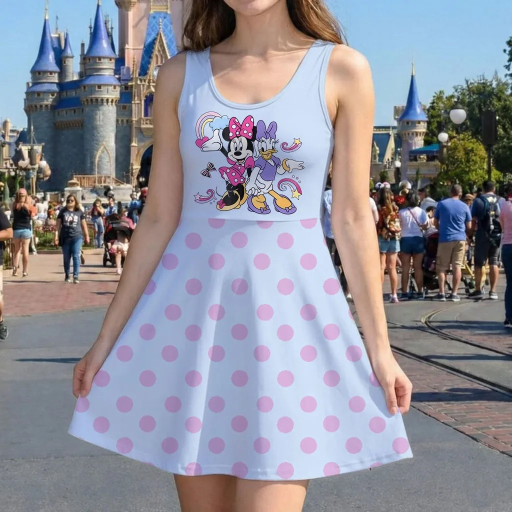 Minnie Mouse Daisy Duck Polka Dot Mommy & Me Dress, Mama Mini Family Matching Outfit - Image 5
