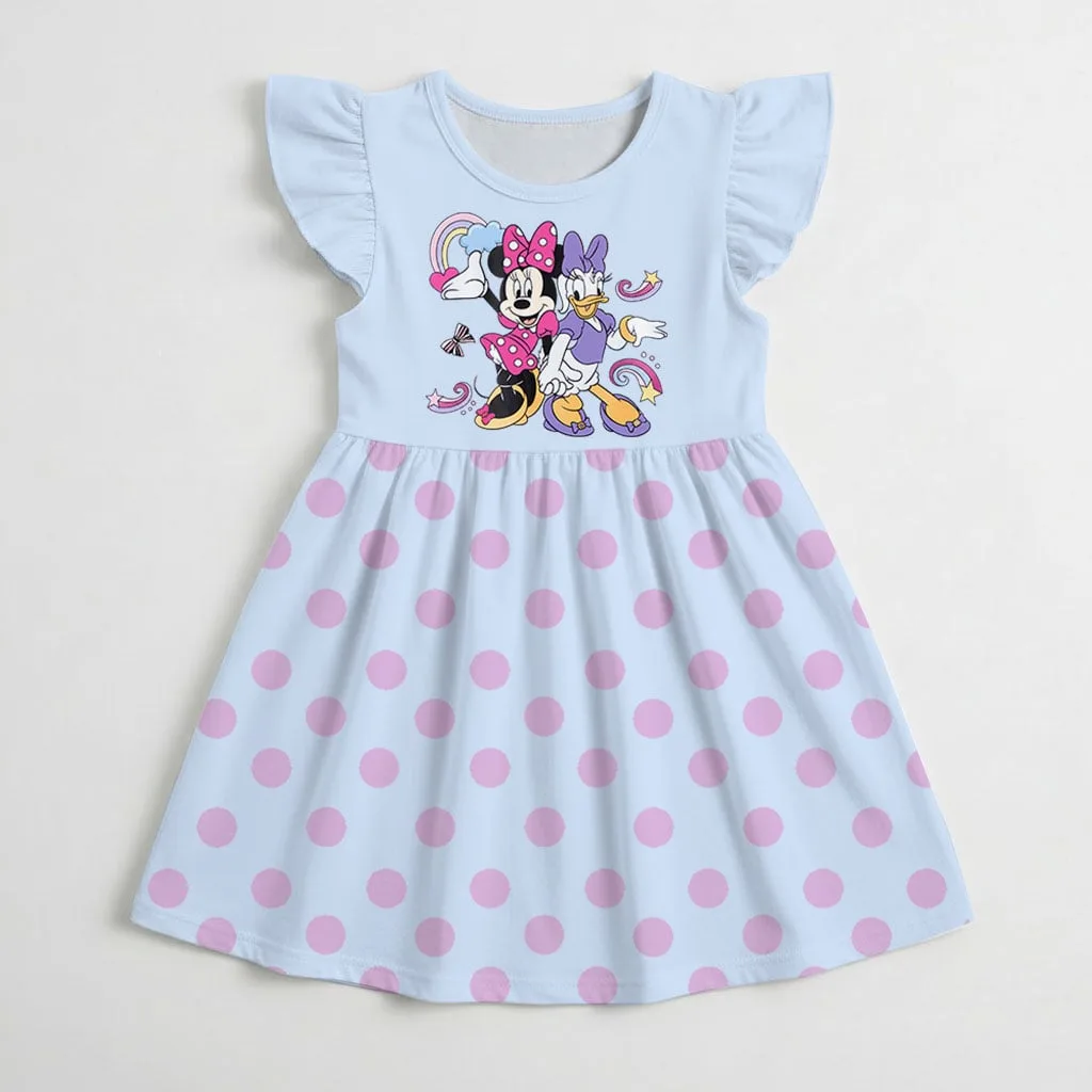 Minnie Mouse Daisy Duck Polka Dot Mommy & Me Dress, Mama Mini Family Matching Outfit - Image 4
