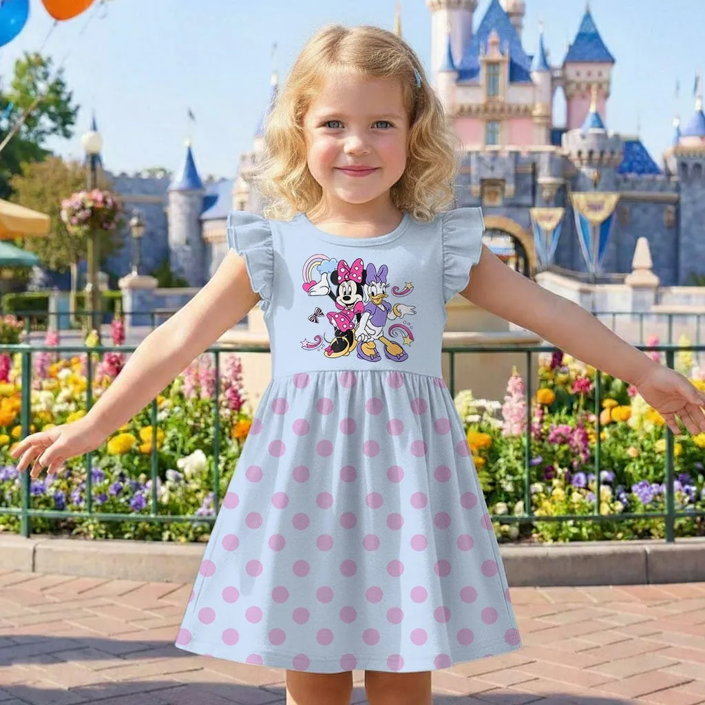 Minnie Mouse Daisy Duck Polka Dot Mommy & Me Dress, Mama Mini Family Matching Outfit - Image 7