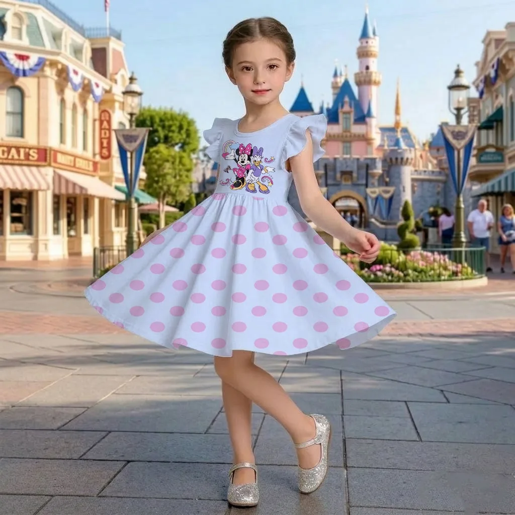 Minnie Mouse Daisy Duck Polka Dot Mommy & Me Dress, Mama Mini Family Matching Outfit - Image 6