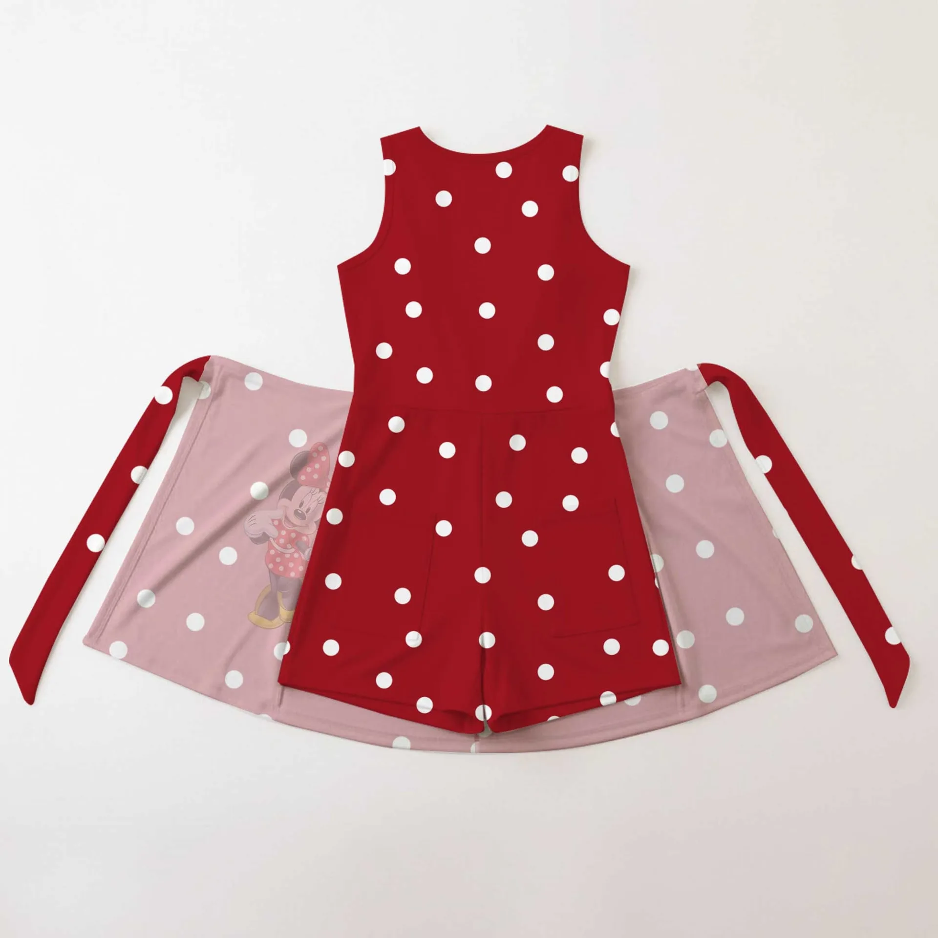 Minnie Red Dot Tennis Dress Skirt, Polka Christmas Matching Disney Outfit - Image 2