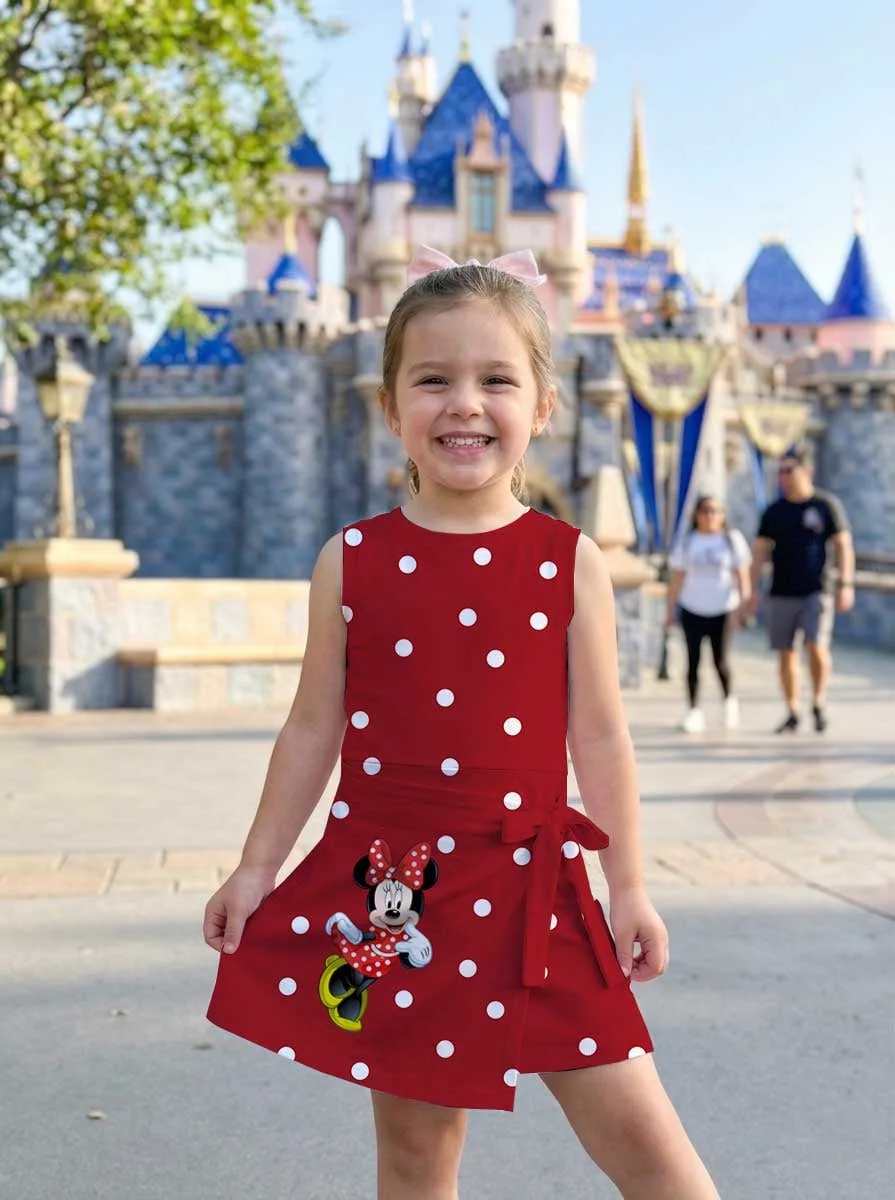 Minnie Red Dot Tennis Dress Skirt, Polka Christmas Matching Disney Outfit - Image 6