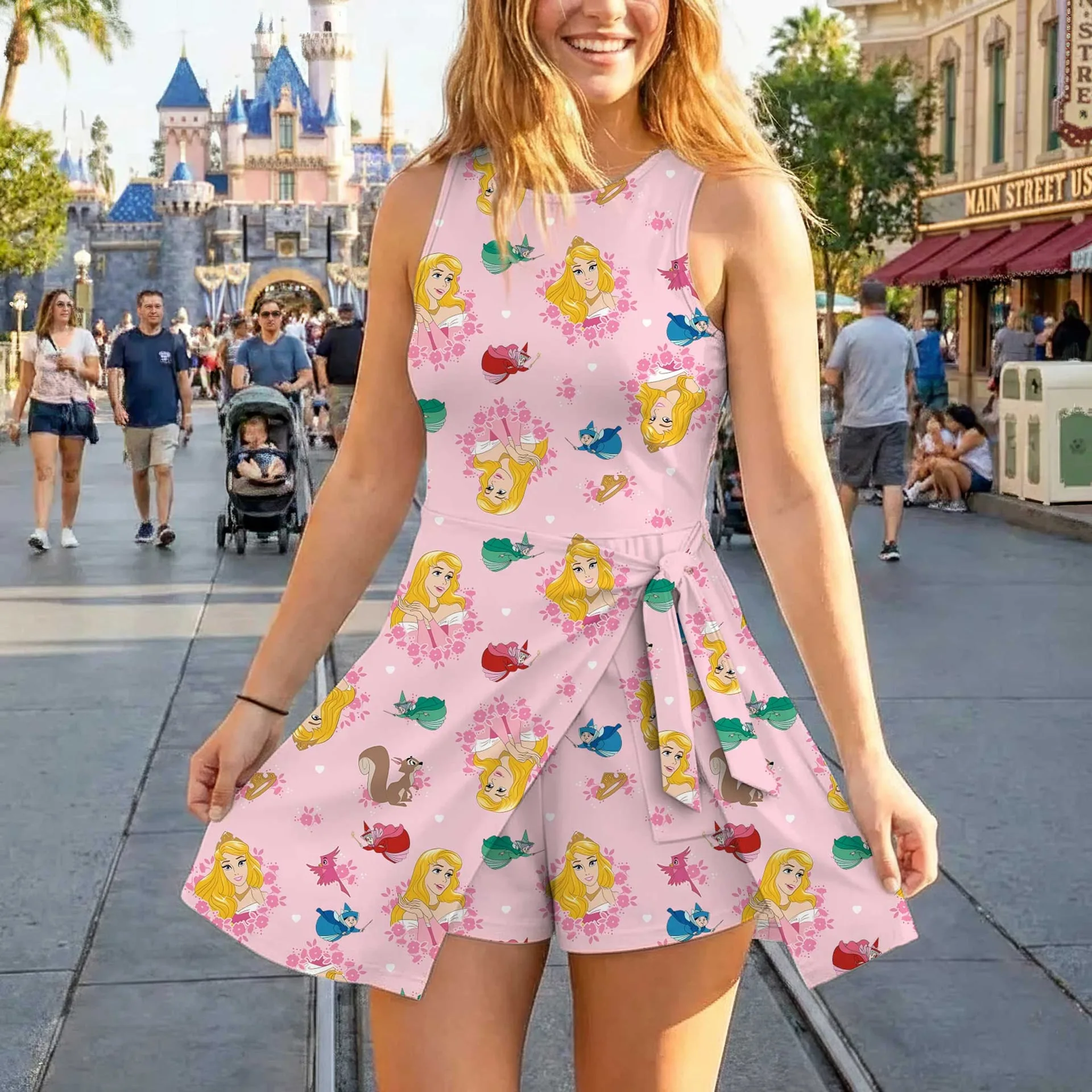 Girls Sleeping Beauty Forest Friends Tennis Dress Skirt, Family Matching Disney Outfit - Image 3