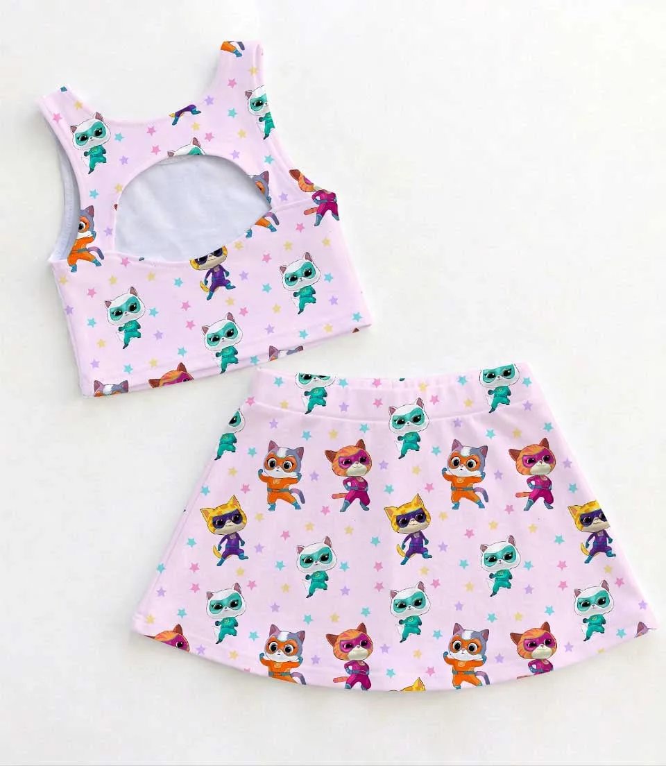Women's Super Kitties Activewear Set, Buddy Bitsy Ginny & Sparks Athletic Dress & Skort Outfit - Image 2