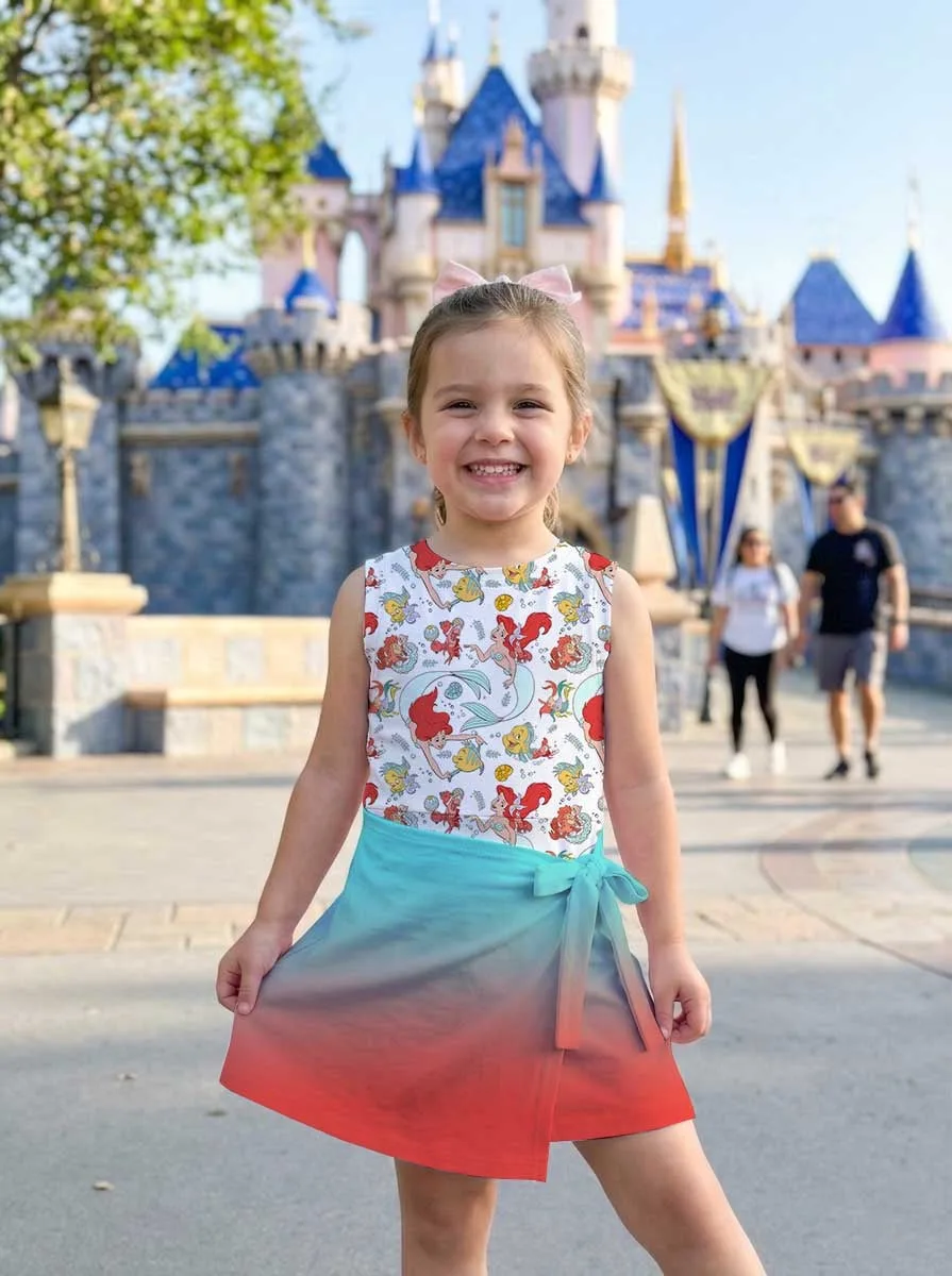 Girls Ariel Mermaid Tennis Dress Skirt, Family Matching Disney Outfit - Image 6