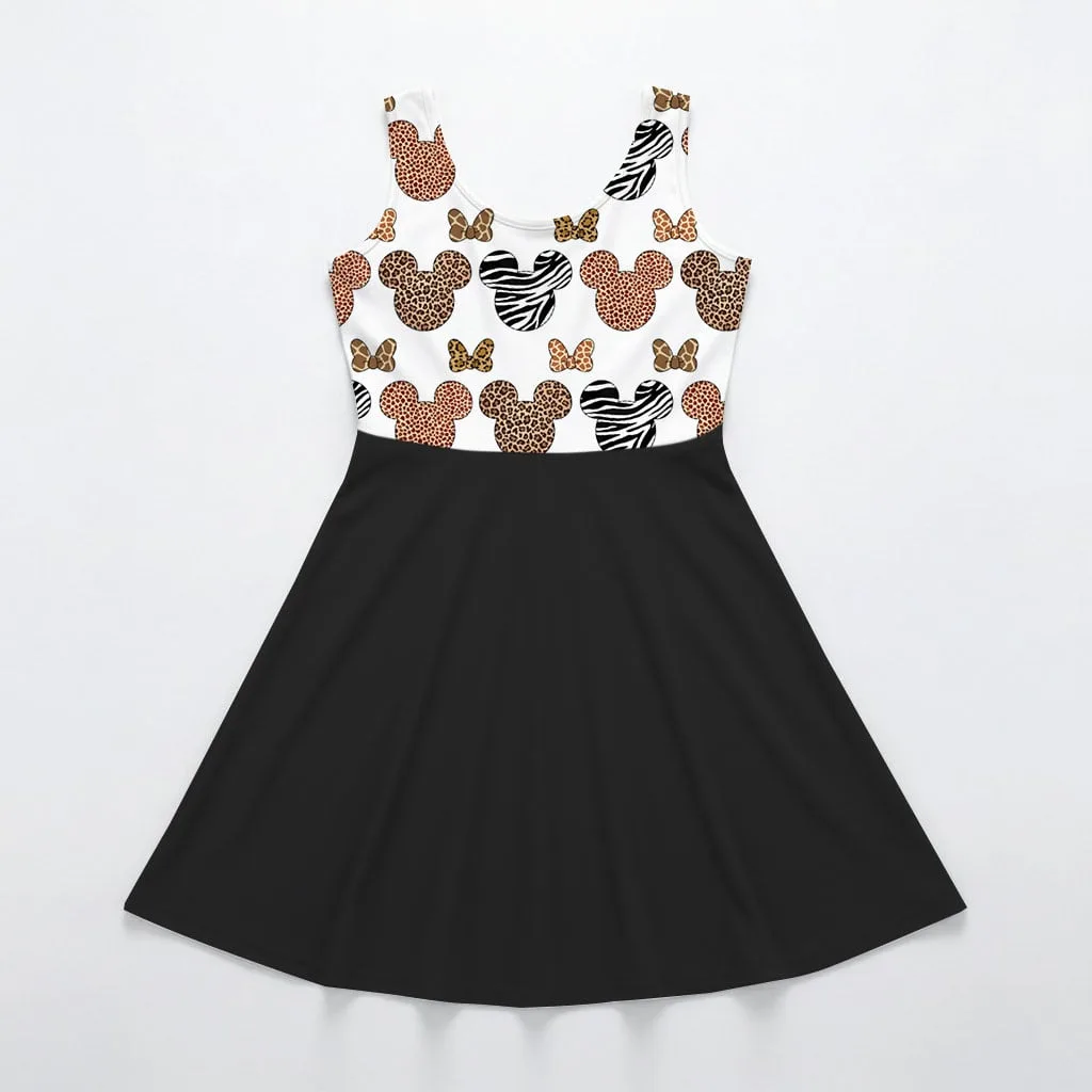 Mickey Minnie Animal Print Mommy & Me Dress, Mama Mini Safari Matching Outfit - Image 3
