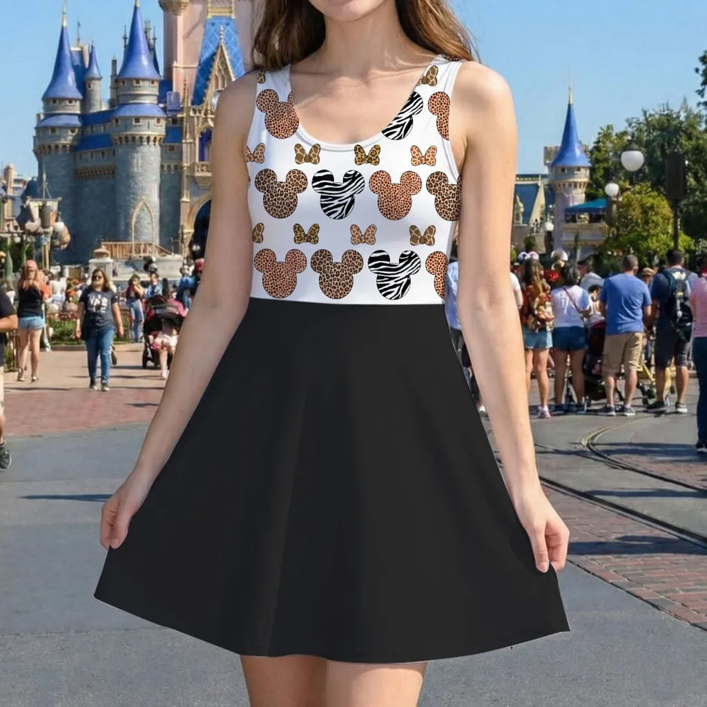 Mickey Minnie Animal Print Mommy & Me Dress, Mama Mini Safari Matching Outfit - Image 5